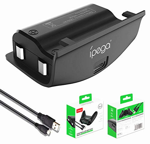 DoinMaster Xbox One Battery Pack 1 x 1400mAh (ipega) Rechargeable Battery and Micro USB Charging Cable for Xbox One/Xbox One S/Xbox One X/Xbox One Elite Wireless Controller