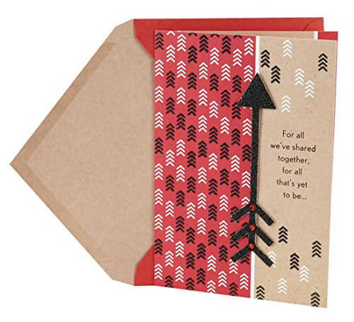 Hallmark Valentine's Day Card for Significant Other (Black Glitter Arrow)