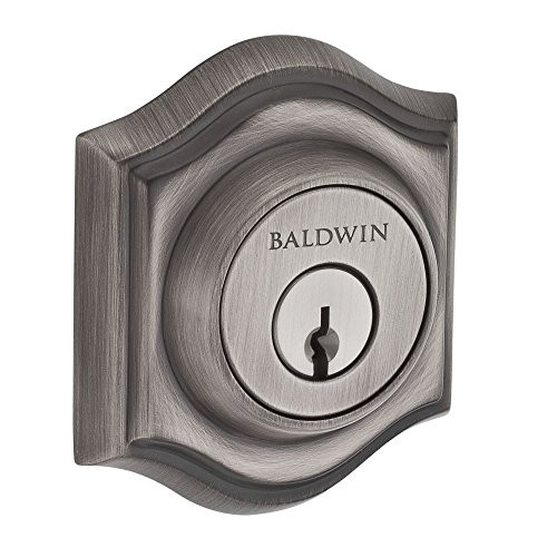 Baldwin SCTAD152 Reserve Single Cylinder Traditional Arch Deadbolt in Matte Antique Nickel Finish