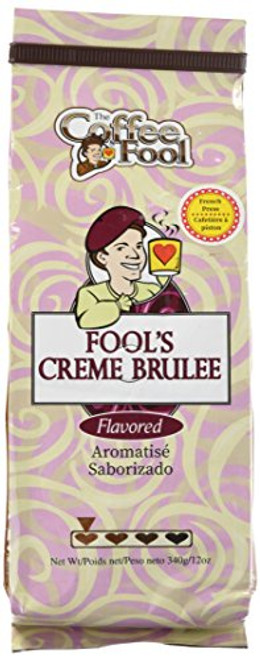 The Coffee Fool French Press Coffee, Fool's Creme Brulee, 12 Ounce