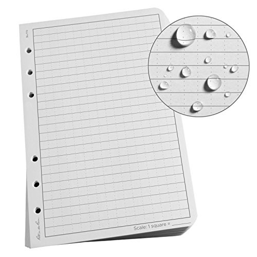 Rite in the Rain Weatherproof Loose Leaf Paper, 4 5/8" x 7", 32# Gray, Universal Pattern, 100 Sheet Pack (No. 772)