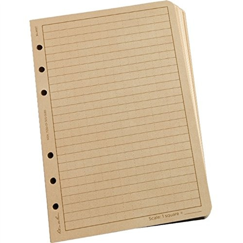 Rite in the Rain Weatherproof Loose Leaf Paper, 4 5/8" x 7", 32# Tan, Universal Pattern, 100 Sheet Pack (No. 982T)