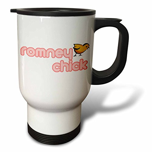 3dRose Romney Chick Stainless Steel Travel Mug, 14-Ounce