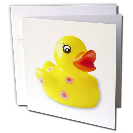 3dRose Rubber Duck - Greeting Cards, 6 x 6 inches, set of 12 (gc_4383_2)