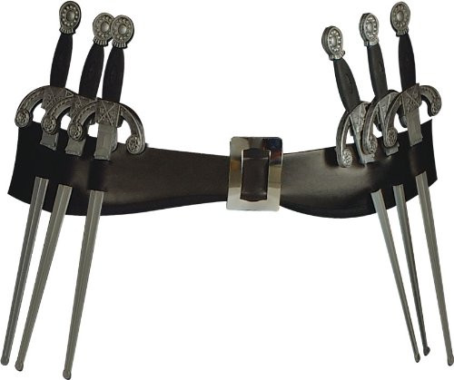 V for Vendetta Belt with Six Daggers Costume Accessory