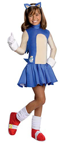 Sonic The Hedgehog Girls Sonic Costume, Large