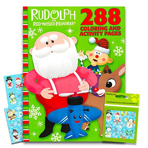 Rudolph the Red-Nosed Reindeer Giant Coloring Book with Stickers (288 Pages)
