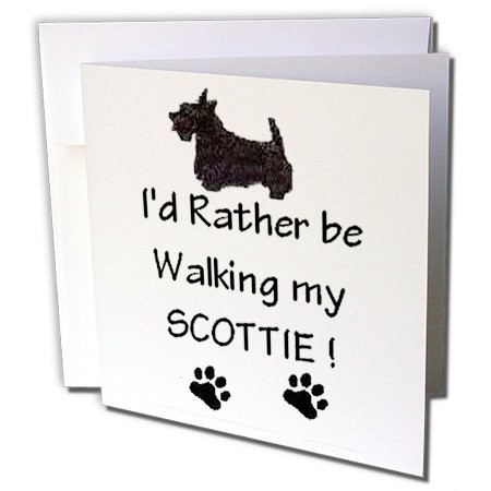 3dRose Scottie - Greeting Cards, 6 x 6 inches, set of 12 (gc_1315_2)