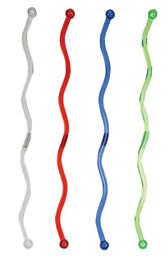 Creative Converting 48-Count Wavy Plastic Stirrers, Assorted Colors (Value Pack)
