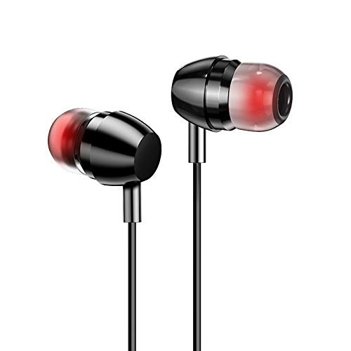 Senhomtog Wired Earbuds in Ear Headphones Noise Isolating Wired Earphones with Microphone Mic Stereo and Volume Control Lightweight Earphones Metal Wired Earphone Bass Earbuds (Black) Senhomtog Wired Earbuds in Ear Headphones Noise Isolating Wired Earphones with Microphone Mic Stereo and Volume Control Lightweight Earphones Metal Wired Earphone Bass Earbuds (Black)
