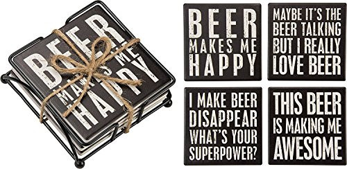 Primitives by Kathy Stone Coasters - Beer Primitives by Kathy Stone Coasters - Beer