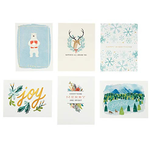 Hallmark Christmas Cards Assortment, Holiday Icons (6 Cards with Envelopes)