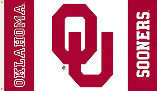 NCAA Oklahoma Sooners 3-by-5 Foot Flag -Logo with White Background- with Grommets