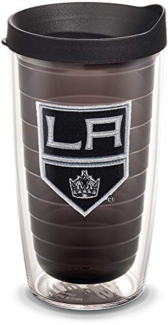 Tervis 1087441 NHL Los Angeles Kings Primary Logo Tumbler with Emblem and Black Lid 16oz, Quartz