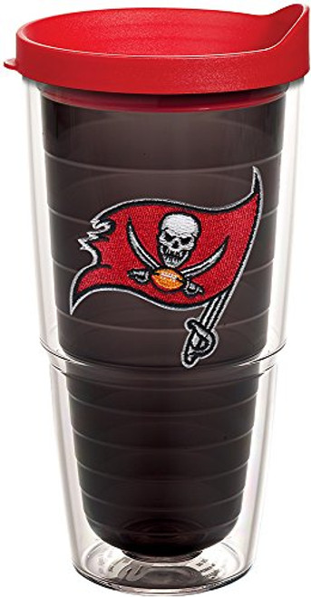 Tervis 1172346 NFL Tampa Bay Buccaneers Primary Logo Tumbler with Emblem and Red Lid 24oz, Quartz Tervis 1172346 NFL Tampa Bay Buccaneers Primary Logo Tumbler with Emblem and Red Lid 24oz, Quartz
