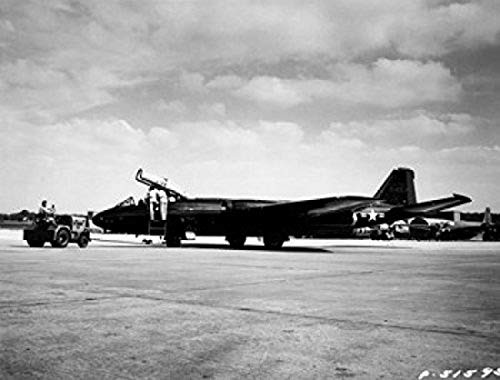 Side profile of a bomber plane on a military base Martin B-57 Poster Print (18 x 24) Side profile of a bomber plane on a military base Martin B-57 Poster Print (18 x 24)