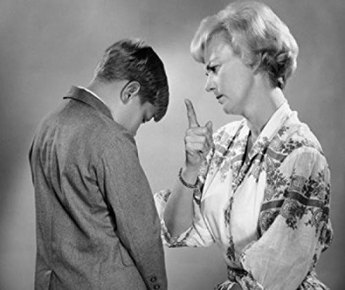 Side profile of a mature woman scolding her son Poster Print (18 x 24) Side profile of a mature woman scolding her son Poster Print (18 x 24)
