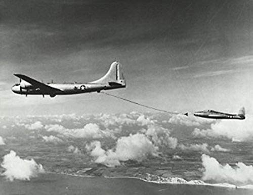 Posterazzi Side profile of a military tanker airplane refueling in flight B-29 Superfortress F-84 Thunderjet Poster Print (18 x 24) Posterazzi Side profile of a military tanker airplane refueling in flight B-29 Superfortress F-84 Thunderjet Poster Print (18 x 24)