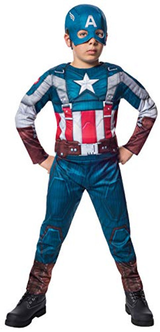 Rubies Marvel Comics Collection: Captain America: The Winter Soldier Fiber-Filled Retro Suit Captain America Costume, Child Large Rubies Marvel Comics Collection: Captain America: The Winter Soldier Fiber-Filled Retro Suit Captain America Costume, Child Large