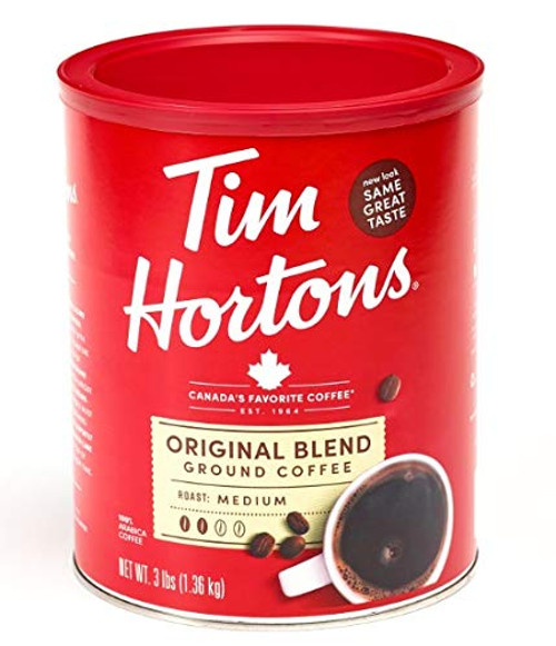 Tim Hortons 100% Arabica Medium Roast Original Blend Ground Coffee, 3 Pound Can Tim Hortons 100% Arabica Medium Roast Original Blend Ground Coffee, 3 Pound Can