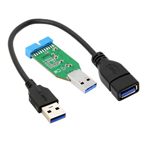 Single Port USB 3.0 A Type Extension Cable to Motherboard 20pin Header Female Hub Adapter