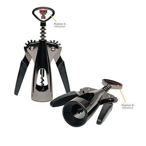 AdSpec NCAA Texas Tech Red Raiders Collegiate Wine OpenerCollegiate Wine Opener, Silver, One Size