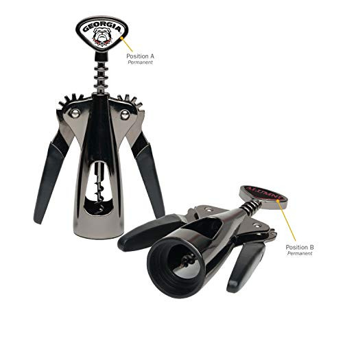AdSpec NCAA Georgia Bulldogs Collegiate Wine OpenerCollegiate Wine Opener, Silver, One Size