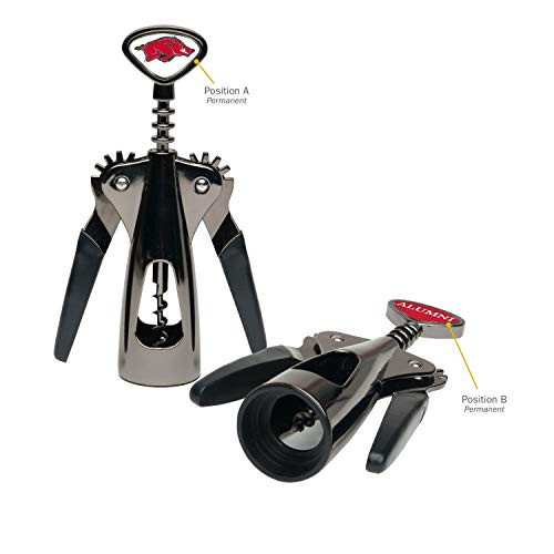 AdSpec NCAA Arkansas Razorbacks Collegiate Wine OpenerCollegiate Wine Opener, Silver, One Size