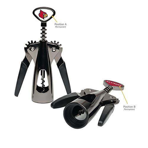 AdSpec NCAA Louisville Cardinals Collegiate Wine OpenerCollegiate Wine Opener, Silver, One Size
