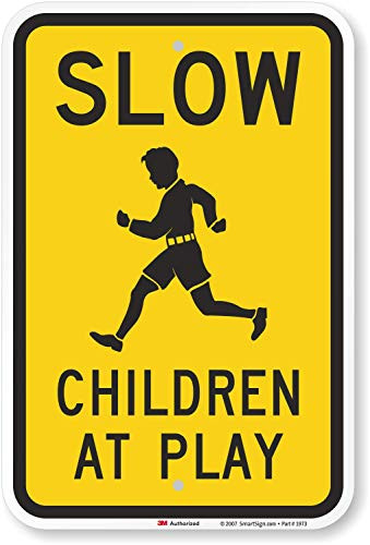 SmartSign "Children At Play" Sign | 12" x 18" 3M Engineer Grade Reflective Aluminum
