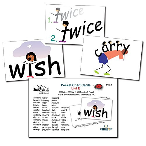 SnapWords List E Pocket Chart Cards - Sight Words