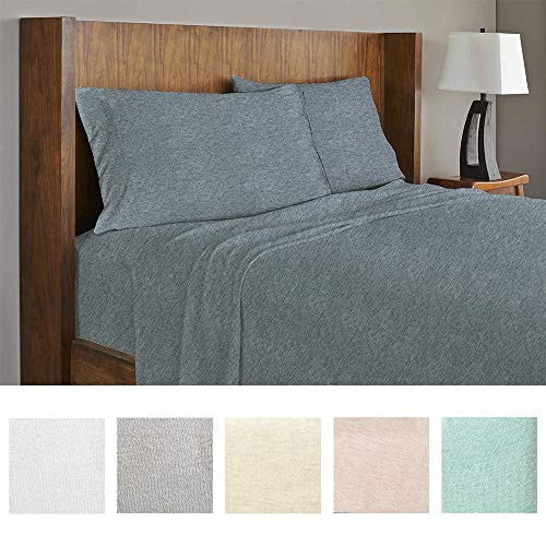 Soft Tees Royale Linens Cotton Modal Jersey Knit Sheet Set,The Original Premium Modal Cotton Jersey Sheet Set, Twin, Chambray