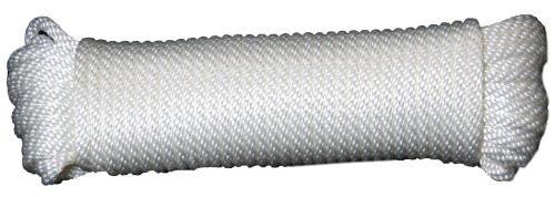 T.W Evans Cordage 44-128 3/8-Inch Solid Braid Nylon Rope 100-Feet Hank