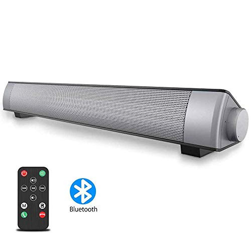 Bluetooth 4.2 Sound Bar, VersionTECH. Computer Speakers, USB Mini Soundbar Wired & Wireless, 16in Portable Home Theater Soundbars for PC TV Tablet Desktop Laptop Cellphone MP4