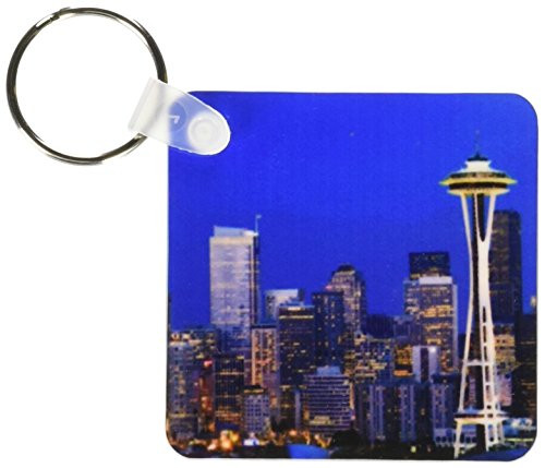 3dRose Space Needle, Seattle, Washington - US48 DFR0072 - David R. Frazier - Key Chains, 2.25 x 4.5 inches, set of 4 (kc_95317_2)
