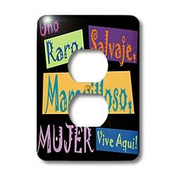 3dRose LLC lsp_18949_6 Spanish Wild Wacky Woman 2 Plug Outlet Cover