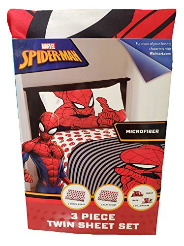 Franco Manufacturing Spider-Man 3 Piece Twin Size Microfiber Sheet Set