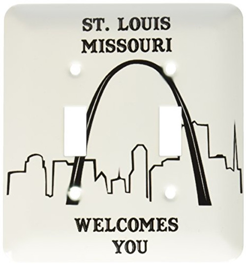 3dRose lsp_57021_2"St. Louis, Missouri Welcomes You (Line Art) Double Toggle Switch 3dRose lsp_57021_2"St. Louis, Missouri Welcomes You (Line Art) Double Toggle Switch