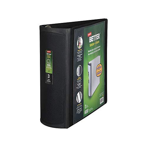 STAPLES 702874 3-Inch 3-Ring Better Binder Black (15126-Cc) STAPLES 702874 3-Inch 3-Ring Better Binder Black (15126-Cc)