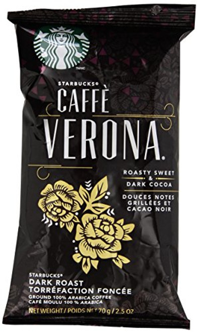 Starbucks SBK11018192 Drip-Brewing Single Pot Portions Caffe Verona Ground Coffee Packets, Dark Roast (Pack of 18) Starbucks SBK11018192 Drip-Brewing Single Pot Portions Caffe Verona Ground Coffee Packets, Dark Roast (Pack of 18)
