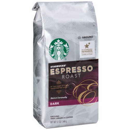 Starbucks, Dark Roast, Espresso Roast Ground Coffee, 12oz Bag (Pack of 2) Starbucks, Dark Roast, Espresso Roast Ground Coffee, 12oz Bag (Pack of 2)