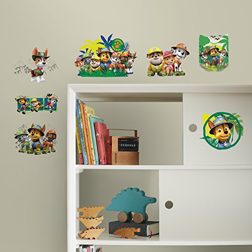RoomMates RMK3610SCS Jungle Paw Patrol Peel and Stick Wall Decals