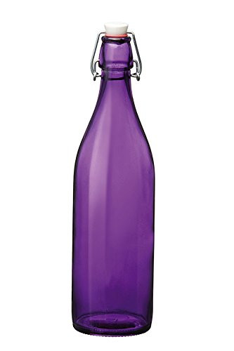 Bormioli Rocco Giara Purple Glass Swing Top Bottle (34OZ)
