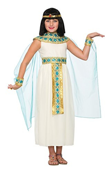Forum Novelties Girls Queen Cleopatra Costume, White, Small Forum Novelties Girls Queen Cleopatra Costume, White, Small