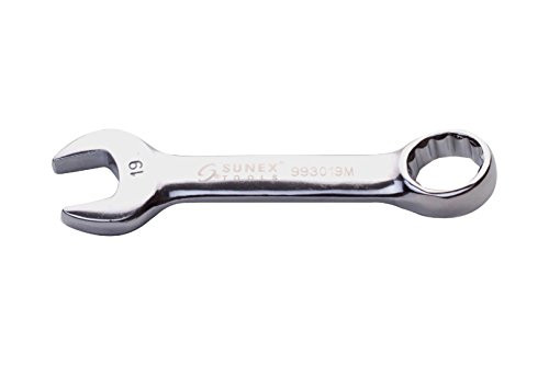 Sunex 993019M 19 mm Fully Polished Stubby Combination Wrench