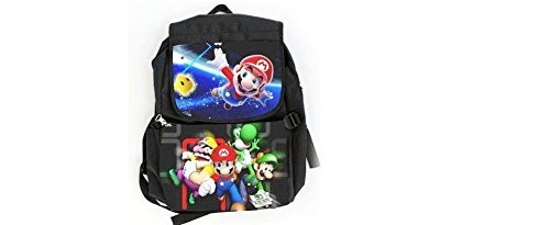 Super Mario Mario Flying with Star and Luigi Wario Yoshi Full Size School Backpack