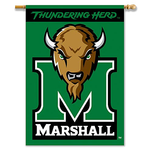 NCAA Marshall Thundering Herd 2-Sided 28-by-40 inch House Banner with  Pole Sleeve