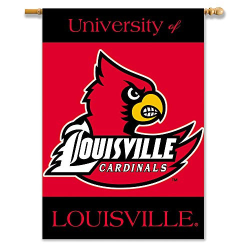 NCAA Louisville Cardinals 2-Sided 28-by-40 inch House Banner with Pole Sleeve NCAA Louisville Cardinals 2-Sided 28-by-40 inch House Banner with Pole Sleeve