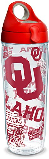 Tervis 1328456 Oklahoma Sooners All Over Insulated Tumbler with Wrap and Red with Gray Lid, 24 oz, Clear Tervis 1328456 Oklahoma Sooners All Over Insulated Tumbler with Wrap and Red with Gray Lid, 24 oz, Clear