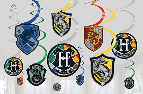 Amscan Harry Potter Value Pack Foil Swirls Hanging Decorations